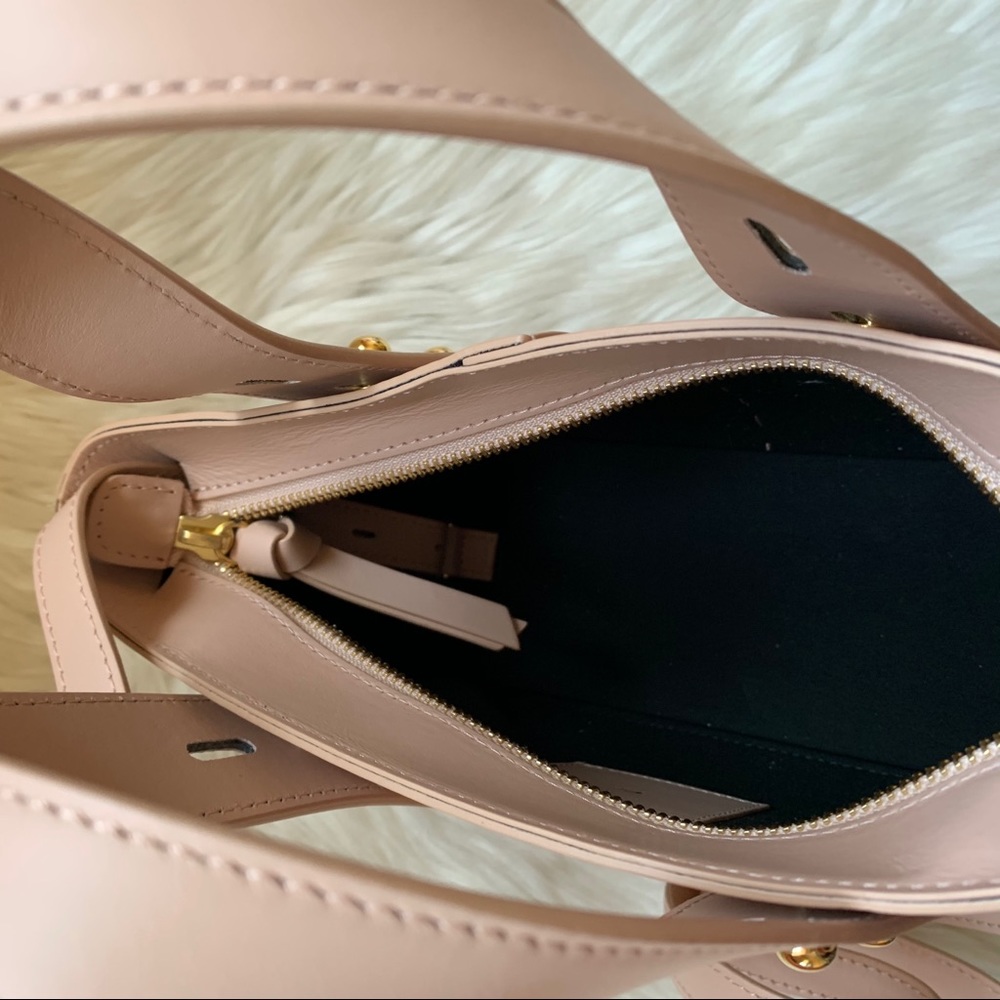 New! FRAME Les Second Crossbody Pink Tote Bag - Picture 7 of 8